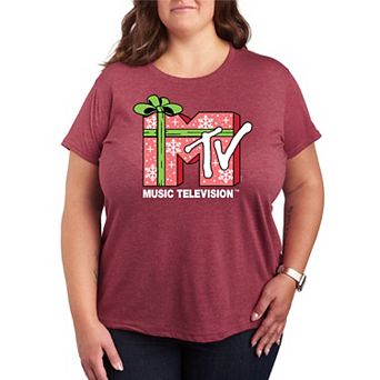 Plus Size MTV Christmas Present Graphic Tee