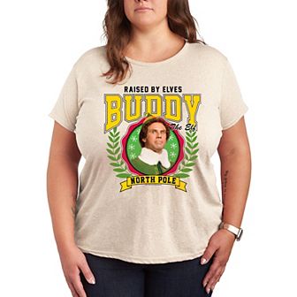 Plus Size Elf Raised By Elves Graphic Tee