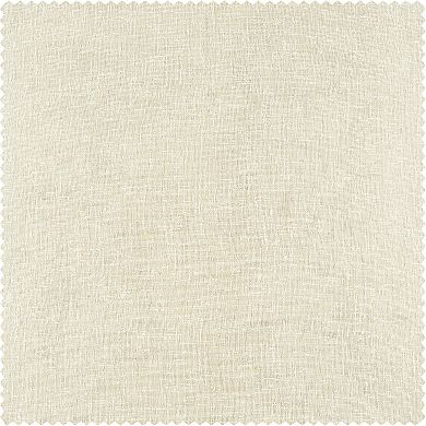 EFF 1-Panel Faux Linen Grommet Sheer Curtain