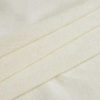 EFF 1-Panel Faux Linen Grommet Sheer Curtain