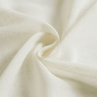 EFF 1-Panel Faux Linen Grommet Sheer Curtain