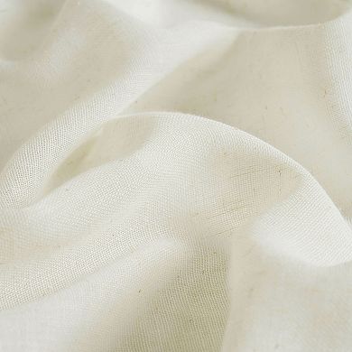 EFF 1-Panel Faux Linen Grommet Sheer Curtain
