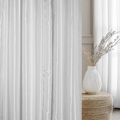 EFF 1-Panel Faux Silk Taffeta Pleated Blackout Curtain