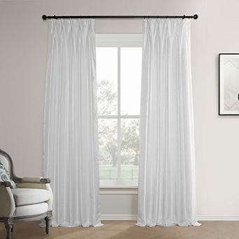EFF 1-Panel Faux Silk Taffeta Pleated Blackout Curtain