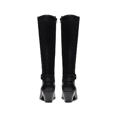 Clarks® Emily2 Dream Women's Leather Knee-High Dress Boots