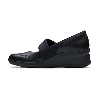 Clarks® Suttyn May Women's Leather Mary Jane Wedge Shoes