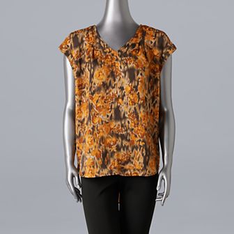 Women's Simply Vera Vera Wang V-Neck Top