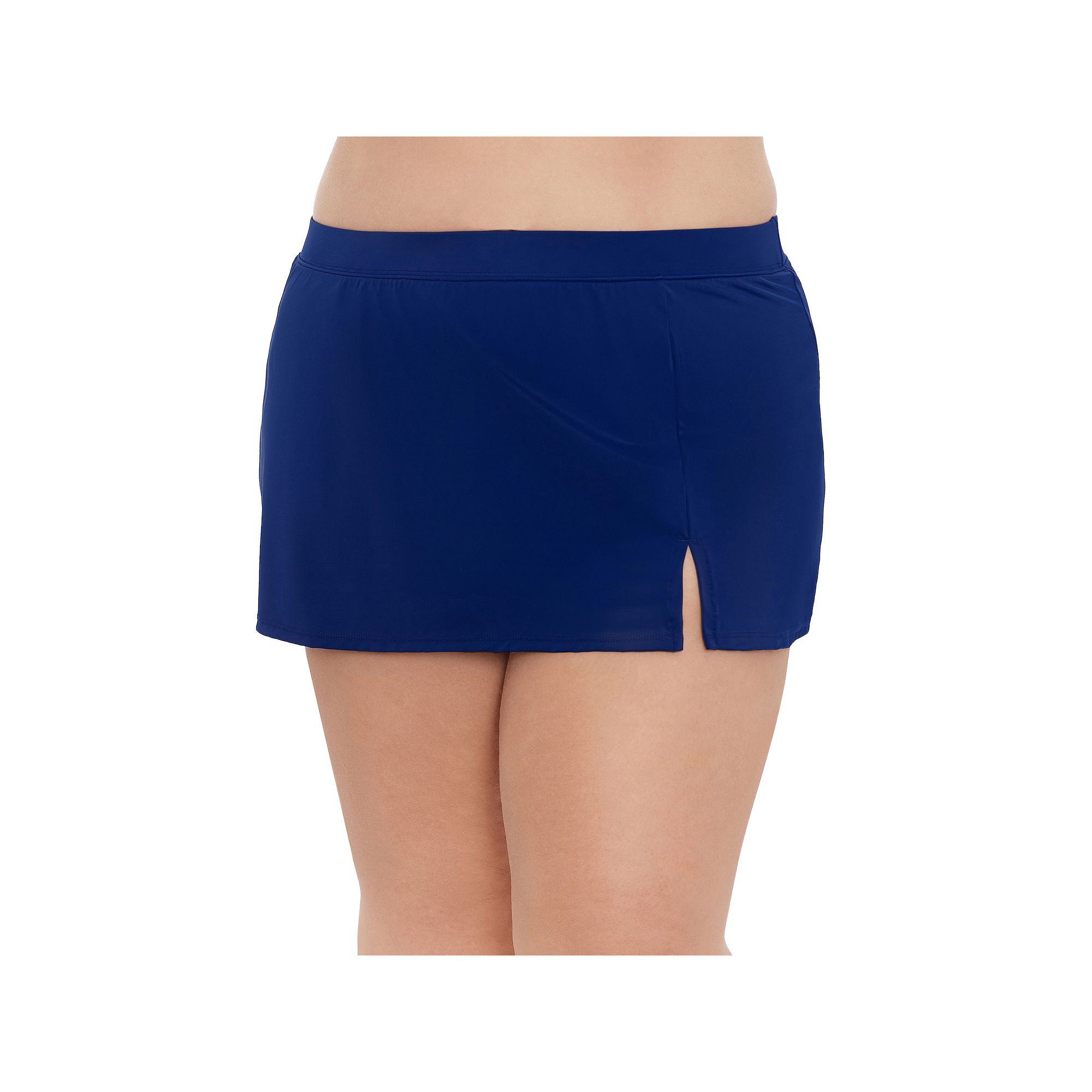 Plus Size Bal Harbour Tummy Control Swim Skirtini, Womens, Size: 1XL, Blue