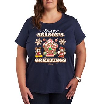 Disney's Mickey & Minnie Mouse Plus Size Sweet Seasons Greetings Graphic Tee