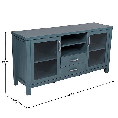 Merrick Lane Buffet Sideboard Cabinet W/ Engineered Wood, 2 Drawers, 2 Doors