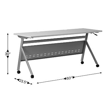 Emma And Oliver Y-leg Training Table With Nesting Design And Metal Frame