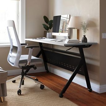 Emma And Oliver Y-leg Training Table With Nesting Design And Metal Frame