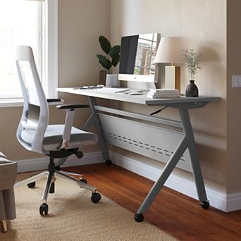 Emma And Oliver Y-leg Training Table With Nesting Design And Metal Frame