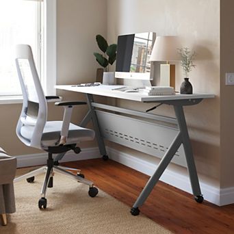 Emma And Oliver Y-leg Training Table With Nesting Design And Metal Frame