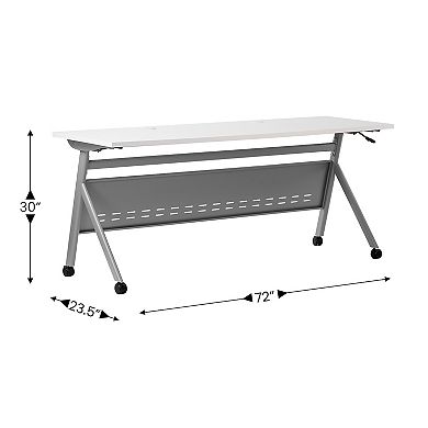 Emma And Oliver Y-leg Training Table With Nesting Design And Metal Frame