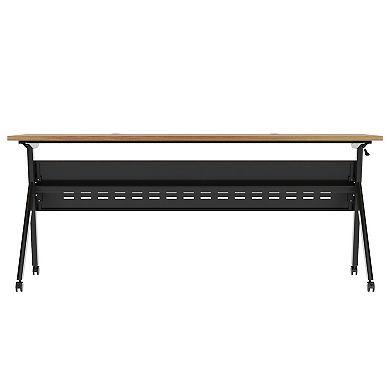 Emma And Oliver Y-leg Training Table With Nesting Design And Metal Frame