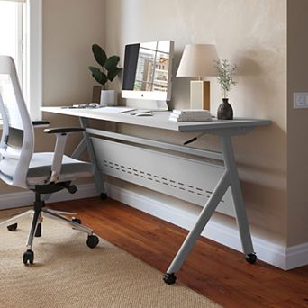 Emma And Oliver Y-leg Training Table With Nesting Design And Metal Frame