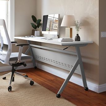 Emma And Oliver Y-leg Training Table With Nesting Design And Metal Frame