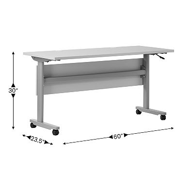 Emma And Oliver T-leg Training Table With Nesting Design And Metal Frame