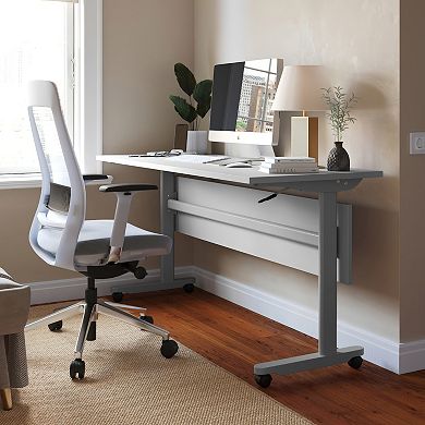 Emma And Oliver T-leg Training Table With Nesting Design And Metal Frame