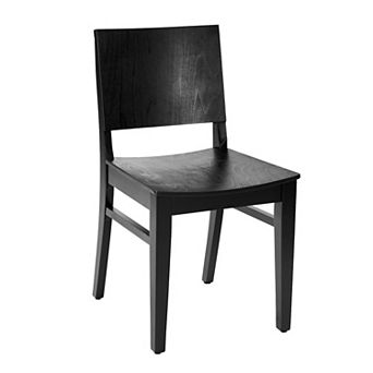 Emma And Oliver Solid Wood Dining Chair With Solid Beechwood And Curved Backrest