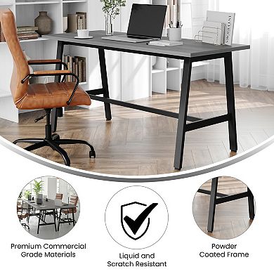 Emma And Oliver Conference Table With Laminate Top And A-frame Base