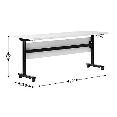 Emma And Oliver T-leg Training Table With Nesting Design And Metal Frame