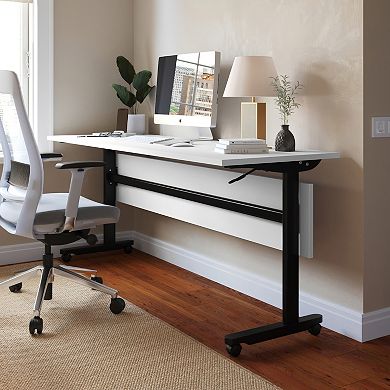 Emma And Oliver T-leg Training Table With Nesting Design And Metal Frame