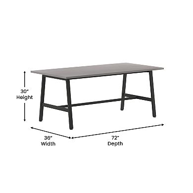 Emma And Oliver Conference Table With Laminate Top And A-frame Base