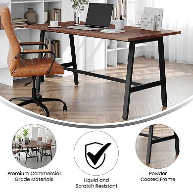 Emma And Oliver Conference Table With Laminate Top And A-frame Base