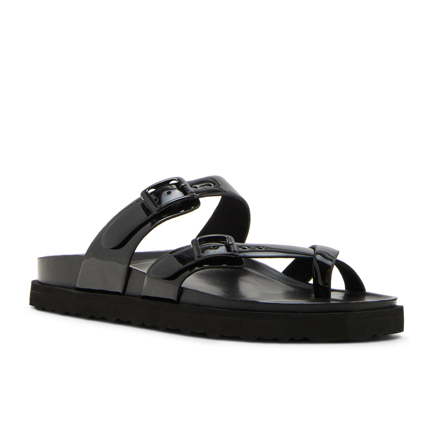 madden girl Maui Women's Slip-On Sandals - Black (9)