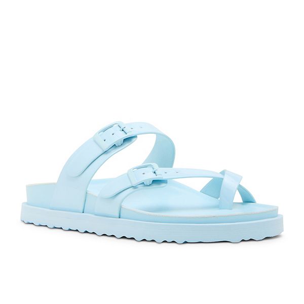 madden girl Maui Women's Slip-On Sandals - Blue (5)