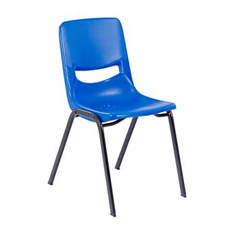 Emma And Oliver Heavy-duty Stackable Classroom Chair With Ergonomic Flex Back