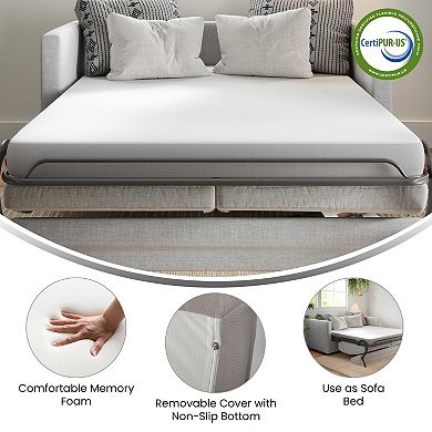 Emma And Oliver Couch Bed Cooling Memory Foam Mattress In A Box