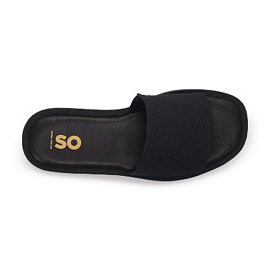SO® Lezley Women's One Band Flatform Sandals