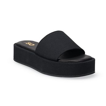 SO® Lezley Women's One Band Flatform Sandals