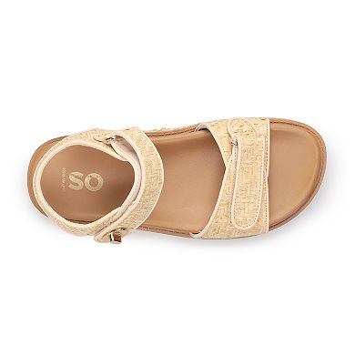 SO® Loreen Buckle Footbed Women's Sandals