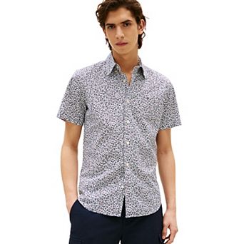 Men's Tommy Hilfiger Printed Short Sleeve Woven Shirt
