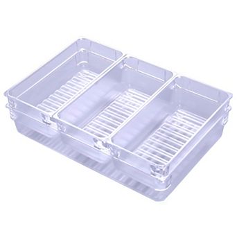 Clear Plastic Set Of 4 Drawer Organizers