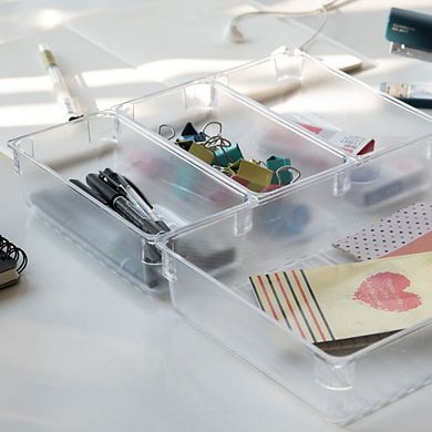 Clear Plastic Set Of 4 Drawer Organizers