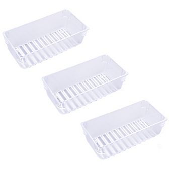 Clear Plastic Set Of 3 Drawer Organizers