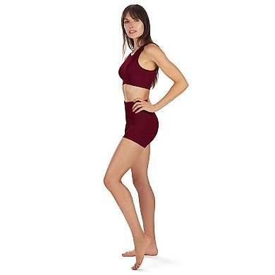 Women's Seamless Rib Bralette And Boyshort Panty Set