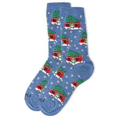 Festive Campers Holiday Crew Socks