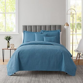 Clara Clark Grid Weave Quilts Set