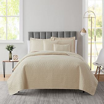 Clara Clark Grid Weave Quilts Set