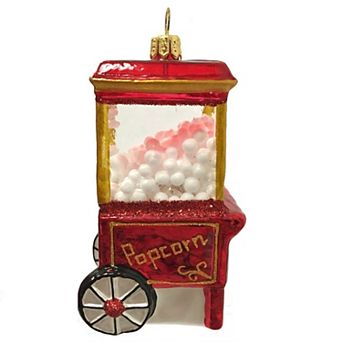 Pinnacle Peak Trading Popcorn Maker Machine Polish Glass Christmas Tree Ornament Food