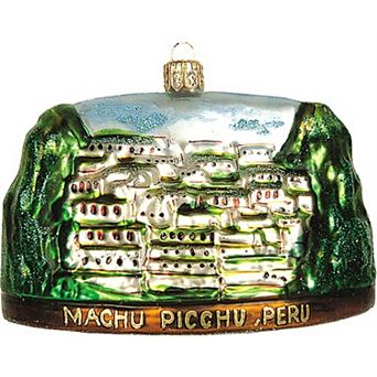 Pinnacle Peak Trading Machu Picchu Peru Travel Polish Glass Christmas Ornament Decoration