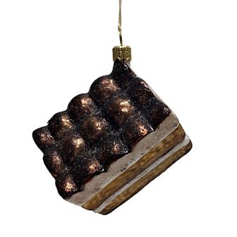 Pinnacle Peak Trading Tiramisu Italian Dessert Polish Glass Christmas Tree Ornament
