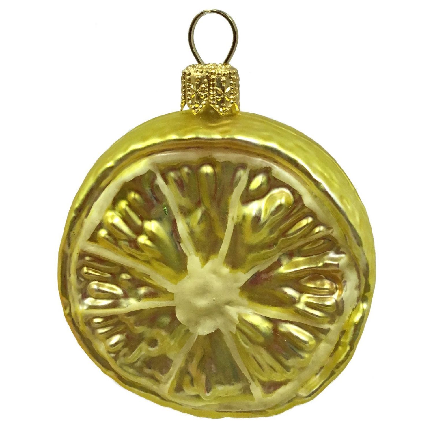 Pinnacle Peak Trading Slice of Salmon Glass Christmas Ornament - Thumbnail 3