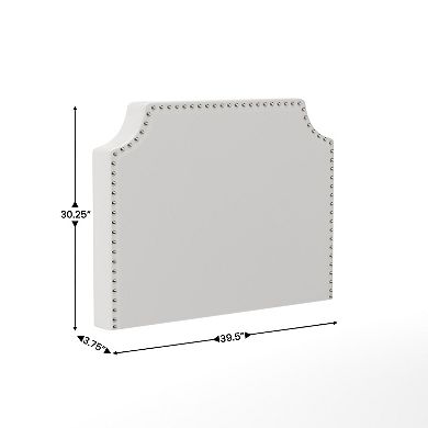 Merrick Lane Contoured Charging Headboard With 2 Outlets, Usb Port, Usb-c Port